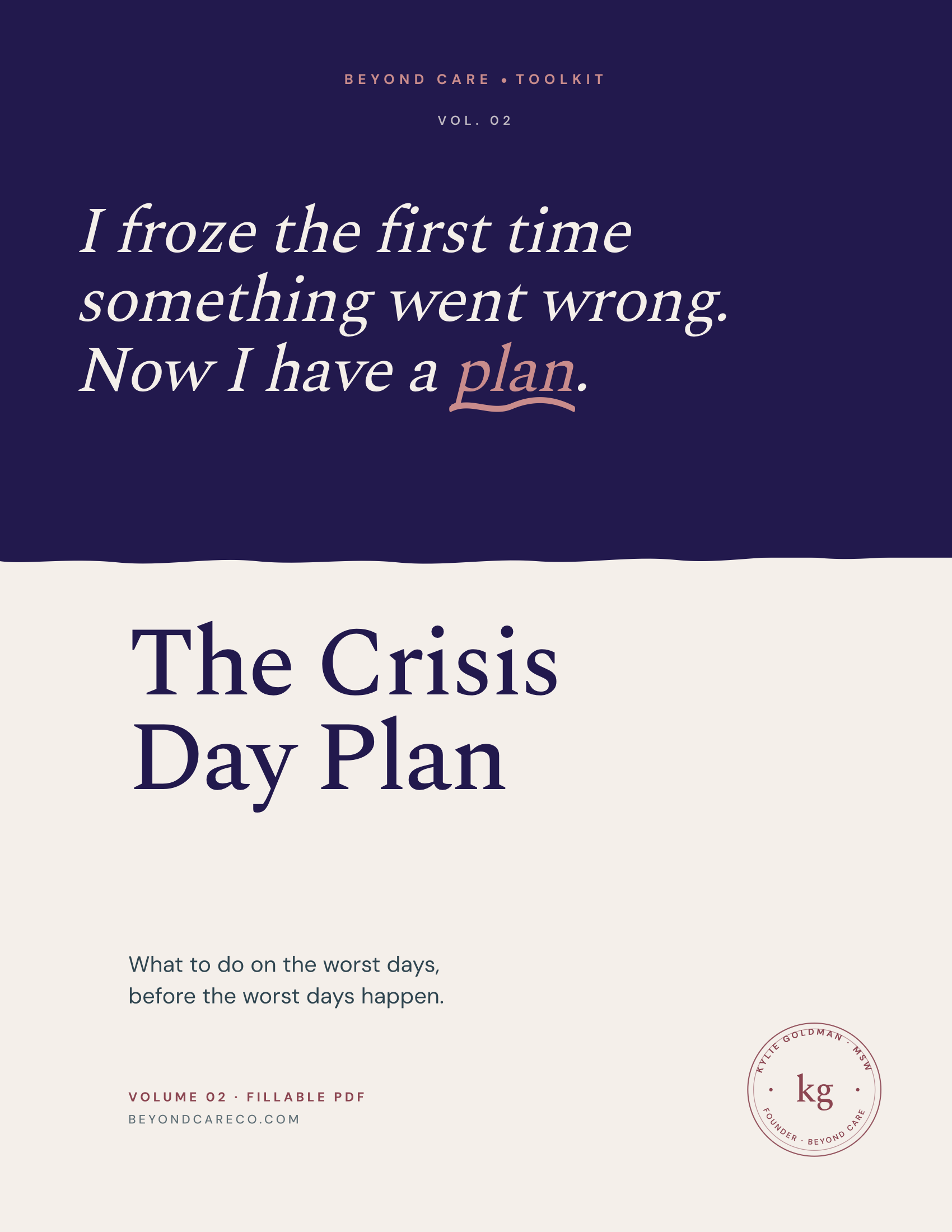 The Crisis Day Plan — V4 cover
