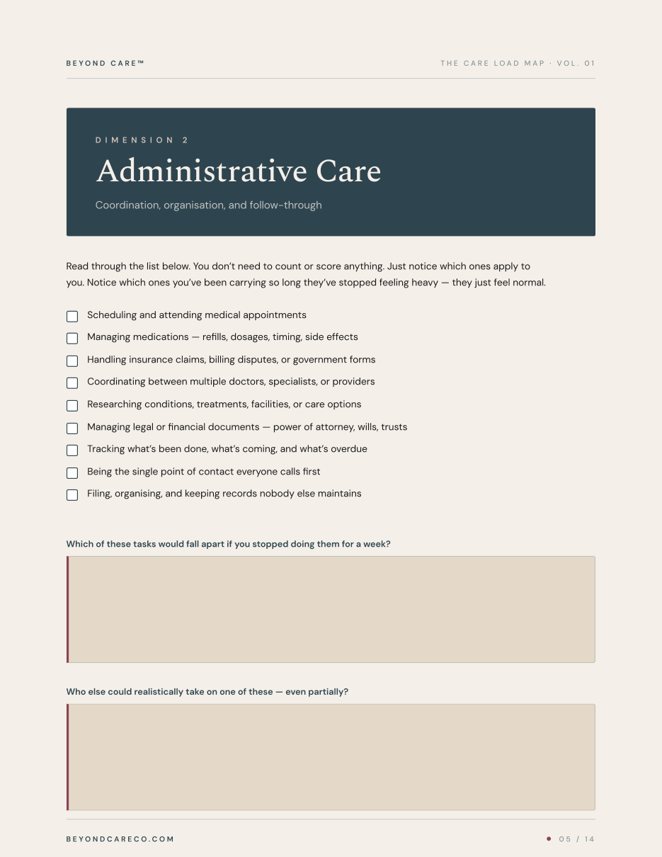 Administrative Care dimension