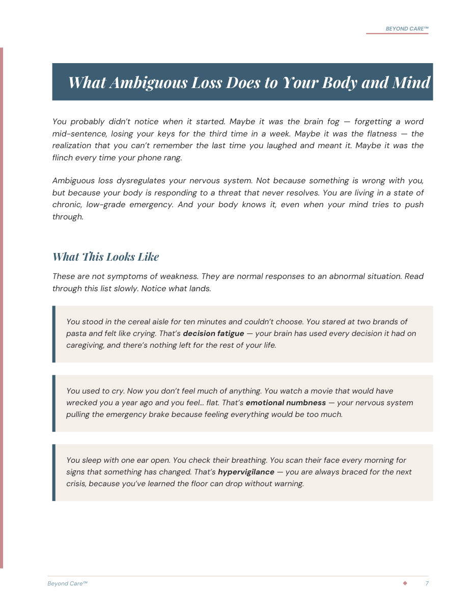 What Ambiguous Loss Does to Your Body and Mind